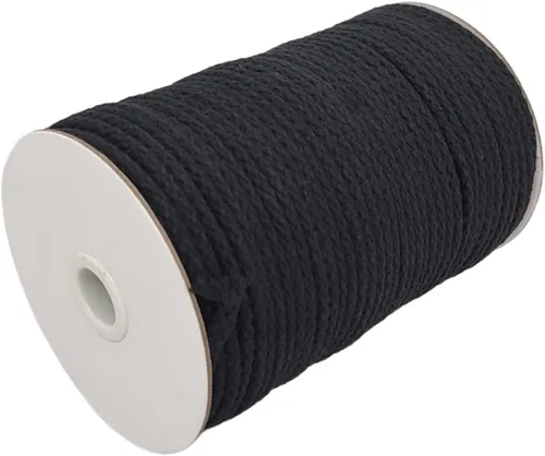 Miniatura 43 de CAQUBO Cuerda de Macramé de Algodón Trenzado de 4 mm, 157 Metros, Color Blanco, Hilo de Macramé para Manualidades, Cuerda de Macramé Suave, Cordón