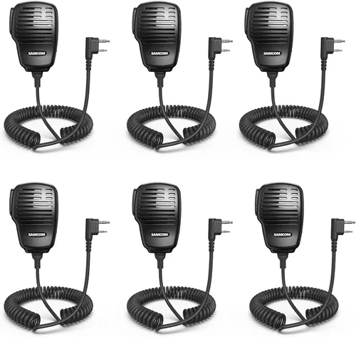 Miniatura 7 de SAMCOM Micrófono portátil altavoz pesado SCSP05 Micrófono de radio IP67 impermeable Micrófono de altavoz 2 pines con conector de auriculares