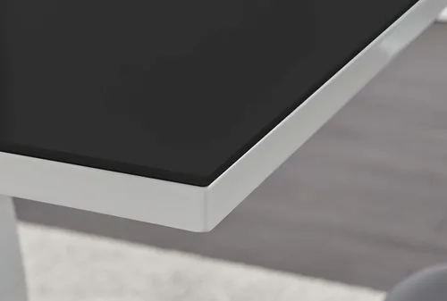 Miniatura 3 de Furniturebox UK Giovani - Juego de mesa de comedor de cristal negro y blanco de alto brillo y 4 sillas Lorenzo