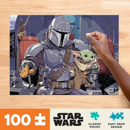Miniatura 2 de Buffalo Games Star Wars The Mandalorian & The Child - Rompecabezas de 100 piezas de 15 x 11 pulgadas, incluye póster, rompecabezas para niños de 6 a