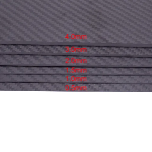 Miniatura 4 de Hoja de placa de fibra de carbono 3K 125MM X 75MM X 1MM Tablero de fibra de carbono puro para RC Drone Quadcopter RC Car DIY