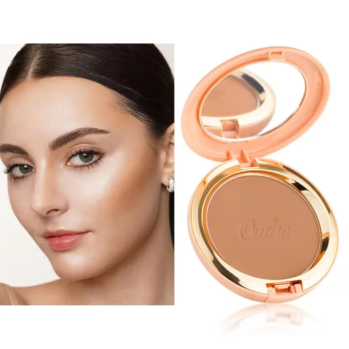 Miniatura 11 de Oulac Shimmer Bronzer - Maquillaje facial en polvo con espejo, aspecto bronceador natural SunKissed, bronceador crema altamente pigmentado, brillo