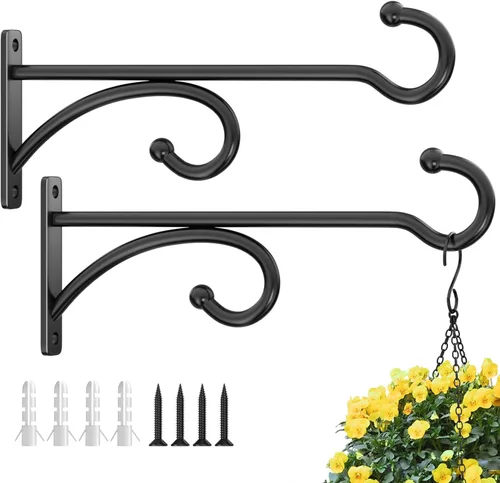 Miniatura 13 de Ganchos para colgar plantas de 6 pulgadas para interiores y exteriores, soportes de pared para plantas colgantes, canastas, campanillas de viento