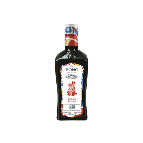 Bono Aceite de oliva virgen extra italiano, 16.9 onzas líquidas, extraído en frío, 100% producto de Italia, certificado sin gluten, verificado sin