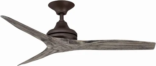 Miniatura 9 de Fanimation Spitfire - Ventilador de techo de 3 aspas, 12 pulgadas de alto y 48 pulgadas de ancho, acabado negro, color hoja de madera de whisky
