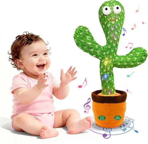 Juguetes interactivos para bebés que bailan y hablan, divertido regalo para bebés de 6 a 18 meses, registro musical cantante, repite lo que dices,