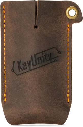 Miniatura 11 de KeyUnity Funda de cuero EDC organizador de bolsillo cosido a mano bolsa deslizante