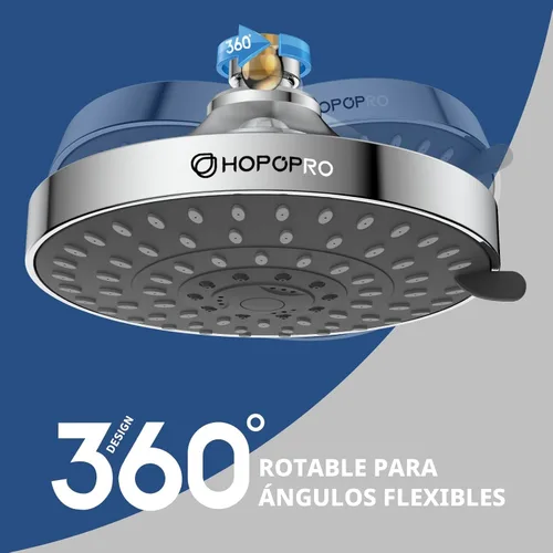 Miniatura 4 de HOPOPRO - Regadera de alta presión con 5 modos, recomendado por The Washington Post, NBC News y Today TV Show, cabezales de ducha fijos de alto