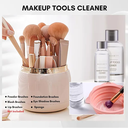 Miniatura 4 de Makartt Limpiador de brochas de maquillaje: solución de limpieza profunda para cepillos de uñas, esponjas y soplos de polvo, fórmula hipoalergénica