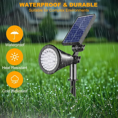 Miniatura 6 de Luces solares para exteriores impermeables, 36 LEDs 1000LM Focos solares ajustables para exteriores, iluminación de paisaje 2 en 1 alimentada por