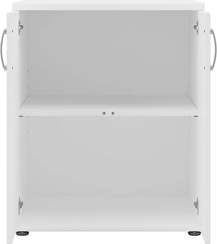 Miniatura 6 de Bush Business Furniture - Armario universal de almacenamiento de piso con puertas y estantes en blanco, unidad de almacenamiento vertical de oficina