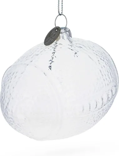 Miniatura 2 de Adorno de Navidad de vidrio transparente de fútbol