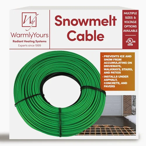 Cable subterráneo eléctrico para derretir nieve y hielo de 43 pies, cubre 14 pies cuadrados a hasta 38 vatios/pies cuadrados, 120 V - Entradas con