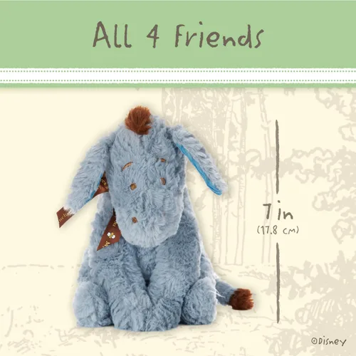 Miniatura 10 de Kids Preferred Disney Baby Winnie the Pooh y amigos - Juego de coleccionistas de 4 piezas de peluches de animales de peluche clásicos