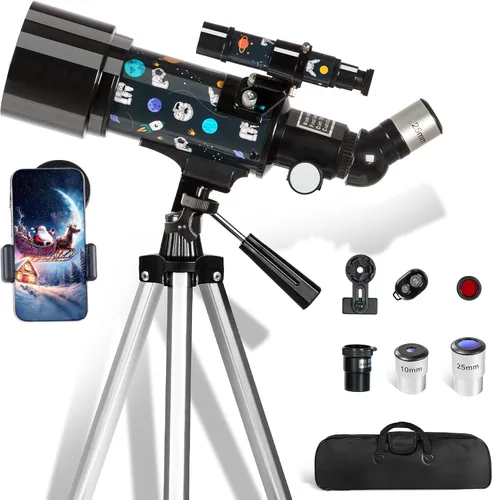 Miniatura 18 de Telescopio para Astronomía de Adultos, apertura de 70 mm y longitud focal de 400 mm, telescopio astronómico portátil para principiantes mayores de 8