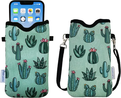 Miniatura 67 de Tainada Funda Estuche Bolsa de Neopreno para Teléfono para Hombres y Mujeres con Correa Cruzada/Cordón para el Cuello para iPhone 17/16/15 Pro Max