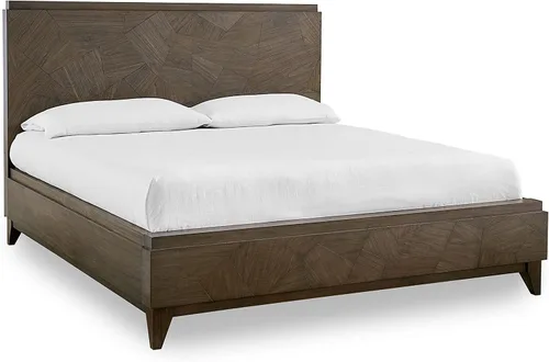 Miniatura 5 de Modus Furniture Cama con paneles de madera maciza, Queen, Broderick - Marrón avena silvestre