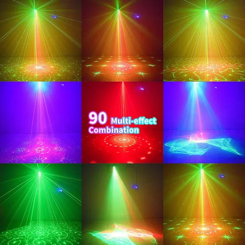 Miniatura 3 de Enjoyedled Luces de fiesta de escenario de discoteca para DJ, efecto de luz láser del norte, iluminación estroboscópica LED RGB activada por sonido
