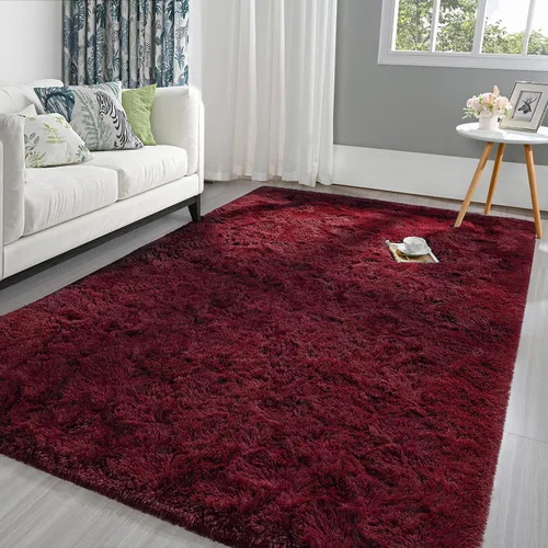 Miniatura 9 de Pettop Alfombra de Área Esponjosa Azul Marino para Dormitorio Sala de Estar, 4x6 Pies Alfombras Suaves de Felpa Mullidas y Peludas para Niñas Niños