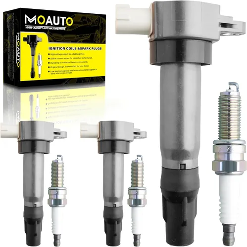 Miniatura 7 de Juego de 4 bobinas de encendido 06J905110G y 4 bujías de iridio compatibles con Volkswagen Audi Beetle Golf Jetta 1.8L 2.0L L4