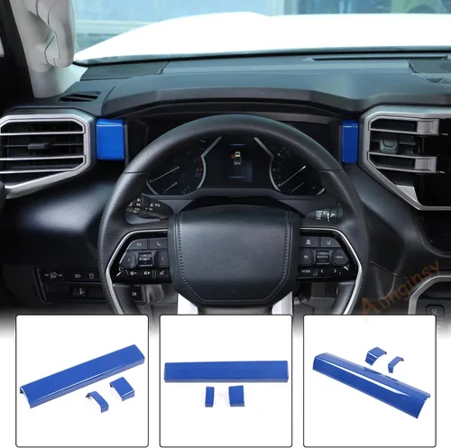 Miniatura 6 de Aunginsy Tiras de Panel de Salpicadero de Control Central Compatibles con Toyota Tundra/Sequoia 2022-2025 Moldura de Consola Central de Coche