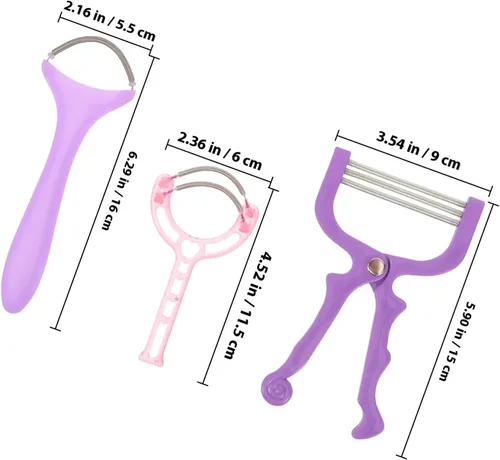 Miniatura 2 de 3 Pcs Facial Hair Remover Set Manual Spring Epilator for Women Face Upper Lip Chin Hair Removal for Sensitive Skin Random