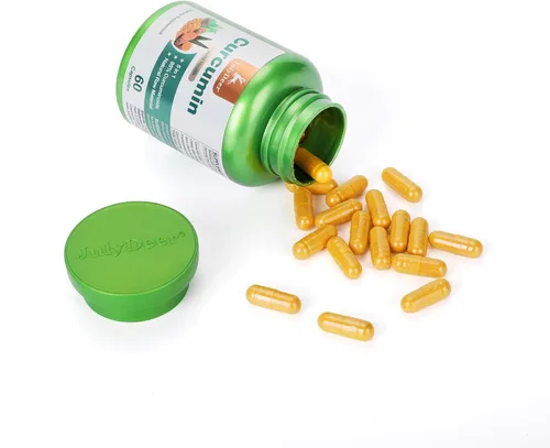 Miniatura 3 de JulyDeer Complejo de cúrcuma de curcumina, 2 botellas con semillas de apio, cereza agria, extracto de incienso, glucosamina, 95% curcuminoides