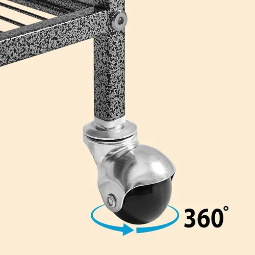 Miniatura 8 de Yaheetech Jaula Metálica con Ruedas para Ratas Adultas/Hurones/Chinchillas Jaula para Animales Pequeños con Rampa Removible y Plataforma Negra