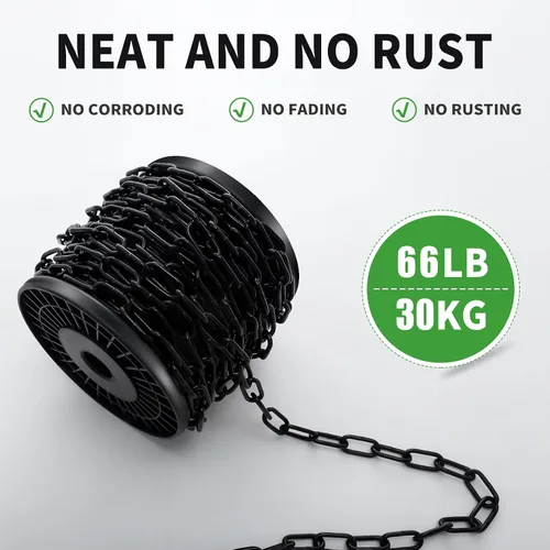 Miniatura 3 de Cadenas colgantes de metal de 50 pies y 1/8 de pulgada, cadena para accesorios, cadena decorativa, cadena de servicio ligero, cadenas utilitarias