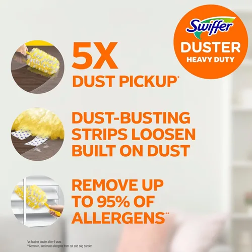 Miniatura 2 de Swiffer Plumeros de repuesto para limpieza, alternativa desechable de plumas y microfibra, para quitar el polvo de muebles, persianas, ventiladores