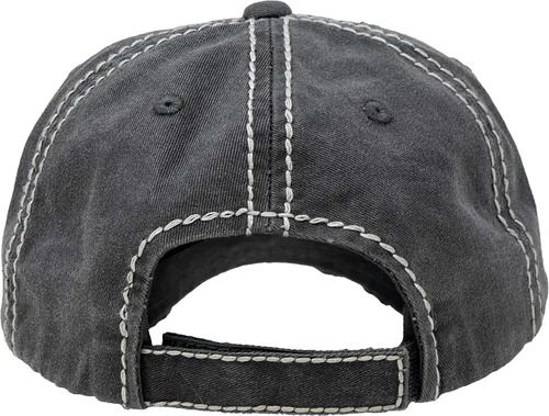Miniatura 2 de Gorra de béisbol Funky Junque para mujer, estilo vintage, con parche bordado, con aspecto envejecido, sin estructura