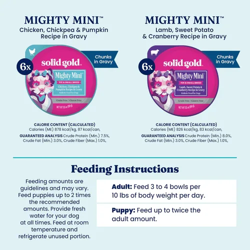 Miniatura 8 de Solid Gold Comida Húmeda para Perros para Perros Pequeños - Comida Sin Granos para Perros Pequeños Receta Húmeda con Pollo, Cordero y Superalimentos