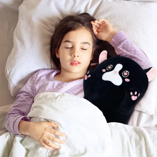 Miniatura 4 de Almohada larga de gato para niños, lindos regalos de animales de peluche para niñas, juguete de gato de felpa larga para cumpleaños, almohada suave