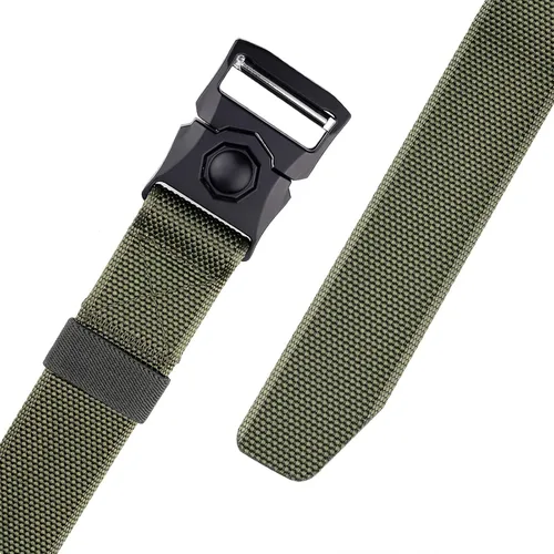 Miniatura 2 de Sportmusies Cinturón táctico para hombre, cinturón de nailon con hebilla de liberación rápida resistente