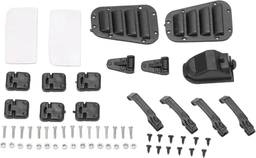 Dilwe Manija de bisagra de puerta a control remoto, plástico, kit de manijas de bisagra de puerta de automóvil para T4 1/10 piezas de actualización