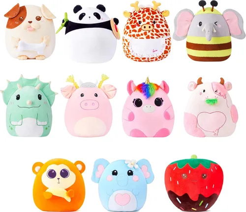 Miniatura 7 de Almohada grande de peluche de unicornio, tamaño grande, lindo y suave de 13 pulgadas de grasa Kawaii para abrazar, regalo para niños (unicornio)