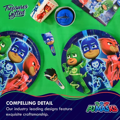 Miniatura 5 de Treasures Gifted Decoraciones de fiesta de PJ Masks con licencia oficial, vasos de papel de 9 onzas, 24 unidades, suministros de fiesta