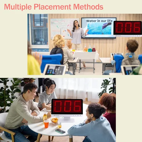 Miniatura 3 de Retekess Zumbadores TM101 para juegos de trivia, zumbadores de peligro con luz, añade hasta 32 botones, 262 pies, zumbadores de programas