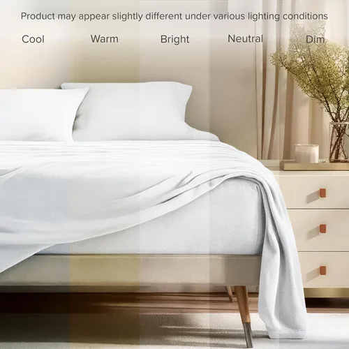 Miniatura 9 de Bare Home Juego de sábanas de forro polar súper suave, tamaño individual, forro polar extra afelpado, sábanas de cama que no forman bolitas, calidez