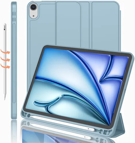 Miniatura 36 de iMieet Funda para iPad Air de 11 pulgadas M3 (2025) / M2 (2024), iPad Air de 5ª/4ª generación 2022/2020 de 10.9 pulgadas con soporte para lápices