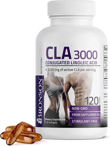 ácido Linoleico Bronson CLA 3000,conjugado de potencia extra alta sin GMO, 1