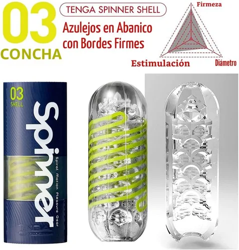 Miniatura 2 de Tenga Spinner SPN-005 Beads Masturbador Masculino Reutilizable de Movimiento Espiral