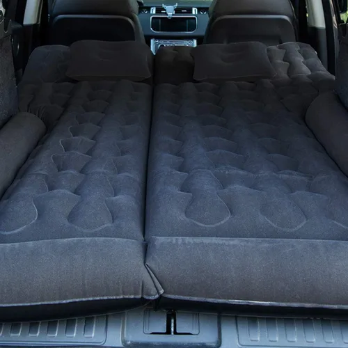 Miniatura 7 de Colchón inflable portátil de aire para automóvil, asiento trasero con bomba con 3 boquillas y almohadas para viajes autónomos al aire libre