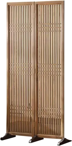 Miniatura 14 de 2 3 4 5 6 8 10 paneles de madera para pared de división de habitación, pantallas de privacidad plegables con base desmontable, para el hogar, hotel