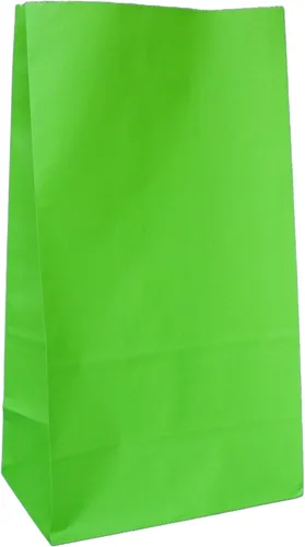 Miniatura 10 de Bolsa de regalo para fiestas, 50 bolsas de papel Kraft para el almuerzo o dulces Verde