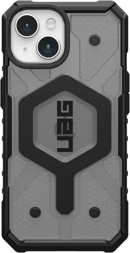 Miniatura 7 de URBAN ARMOR GEAR UAG - Funda compatible con iPhone 15 de 6.1 pulgadas, Pathfinder transparente ceniza/negro, imán integrado compatible con carga