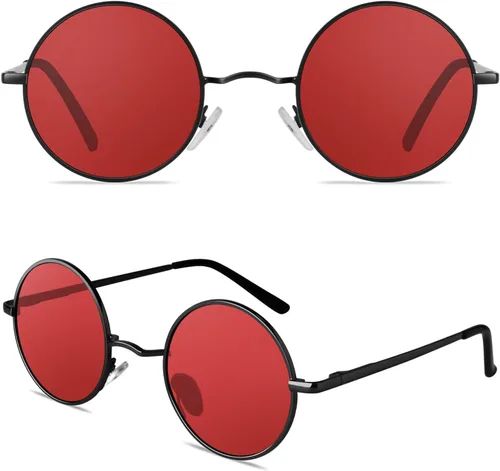 Miniatura 78 de CGID Gafas de sol unisex polarizadas redondas E01 Lennon