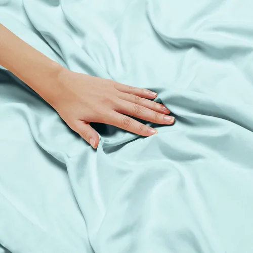 Miniatura 4 de Las mejores sábanas de algodón peinado de fibras largas de 800 hilos de 4 piezas para cama, transpirable, suave y sedoso en tejido satén
