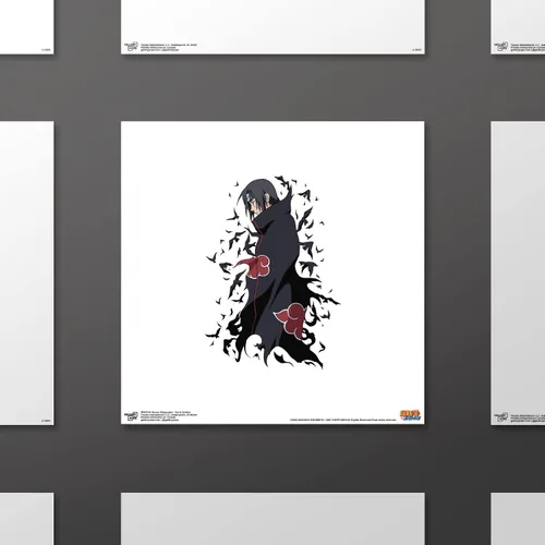 Miniatura 3 de Gallery Pops Naruto Shippuden - Arte de pared Itachi Uchiha, versión enmarcada negra, 12 x 12 pulgadas