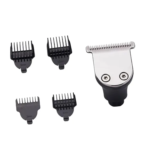 LALAFINA Recortadora eléctrica de barba - Recortadora de pelo unisex para hombres, juego de accesorios de aseo y barba